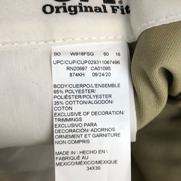 NWT Dickies Mens Work Pants Size 34x30 Original Fit Khaki Chino Casual Straight - Picture 4 of 16